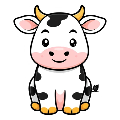 laughing cow sticker style sticker