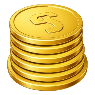 Gold coin stack sticker