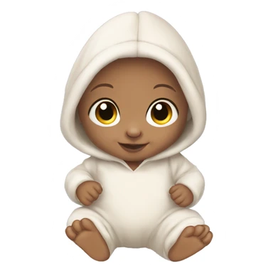 Light skin new born baby bunny costume  sticker
