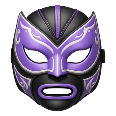 black and lavender luchador mask sticker