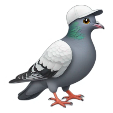 pigeon in cap sticker