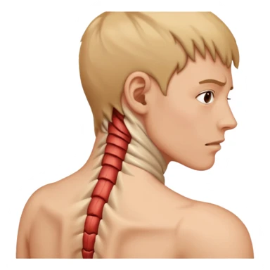 pain emerging from the back neck sticker