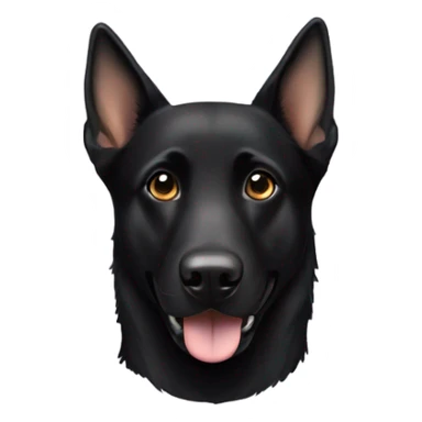Black lab German shepherd dog sticker
