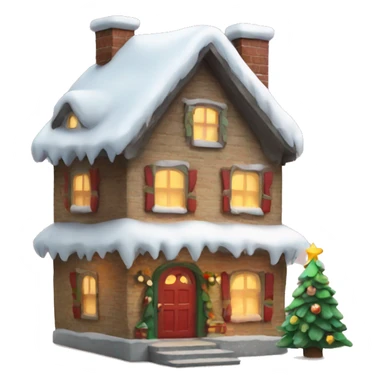 Cute Christmas house sticker