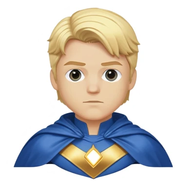 Marvel superhero Sentry with blonde hair in blue and gold costume with cape sticker