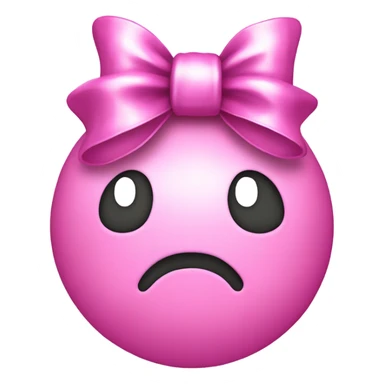 pink sparkle poop emoji with bow sticker