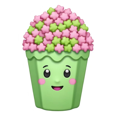 pink and green popcorn sticker