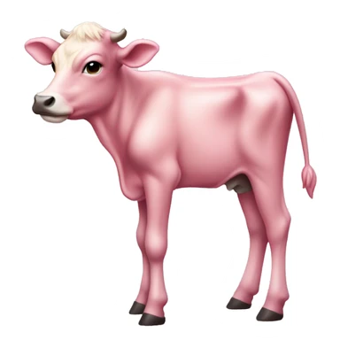 Rose-pink calf side profile x 4 legs  sticker