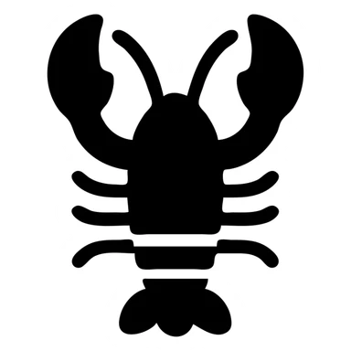 lobster in a square sticker