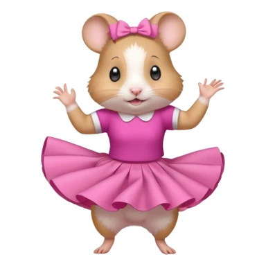 hamster  girl  dancing with skirt sticker