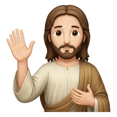 jesus from heaven offers his hand sticker