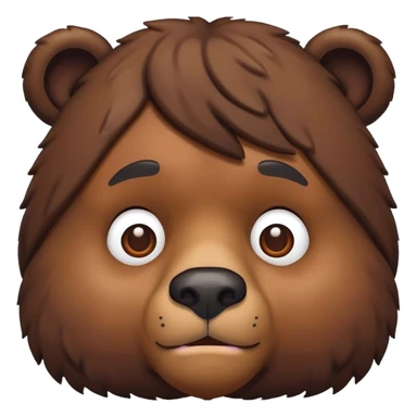 black man fused with a bear  sticker