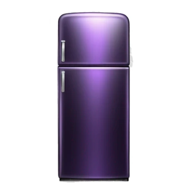 Realistic Metallic dark purple fridge isolated.  sticker