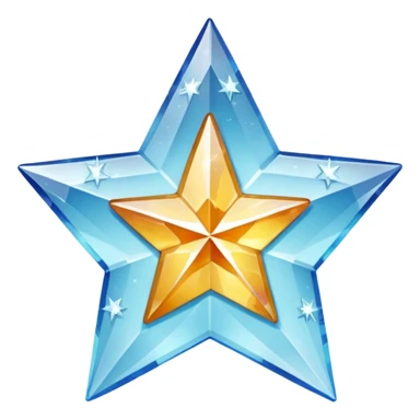 carved crystal star a shining "$" symbol sticker