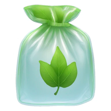 transparent ziplock bag with leaf inside sticker