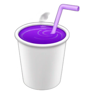 White Double cup with purple drink into sticker