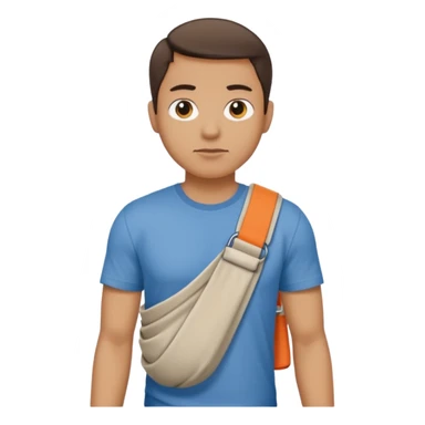 I want an emoji of someone with their right arm in a sling sticker
