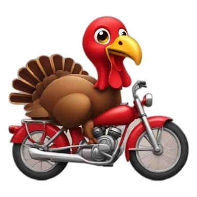 turkey-on-red-bike sticker