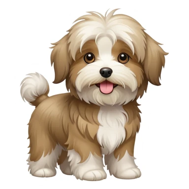 Tan havanese dog sticker