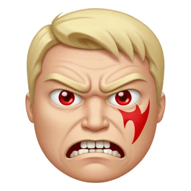 angry face with symbols on mouth sticker