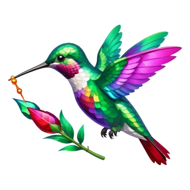 Hummingbird Drinking Nectar sticker