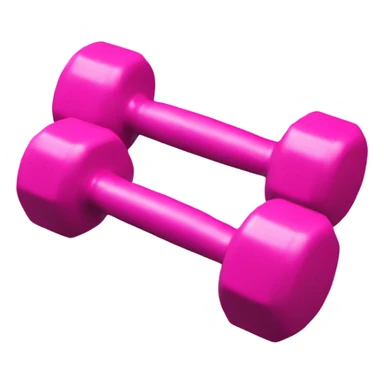 Cute pink set of plain dumbbells  sticker