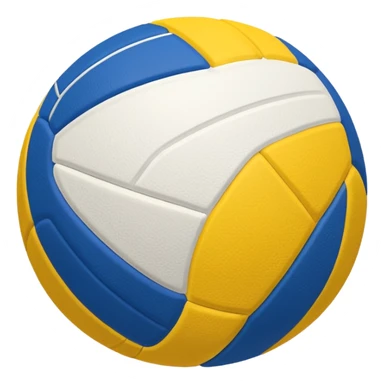 Pelota de voleibol BLANCO CON AZUL Y AMARILLO LOS 3 COLORES sticker