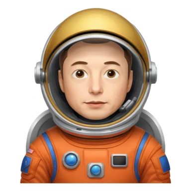 Elon Musk in the space Neutral sticker