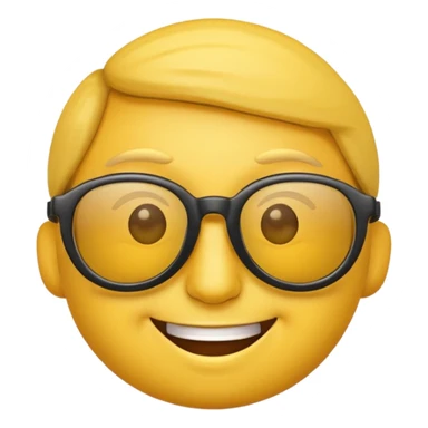 An emoji head with driving glasses, variation 7. sticker