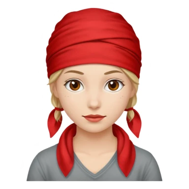 woman with wearing red bandana sticker