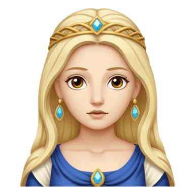 Metis The blonde pre-Olympian goddess of wisdom, counsel, and deep thought. She was the first wife and advisor of Zeus and the mother of Athena, the later goddess of wisdom. Her name connoted "cunning intelligence," a quality highly valued in Greek heroes like Odysseus. 
 sticker