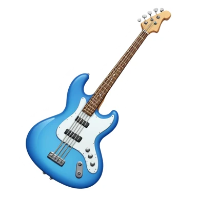 blue bass guitar sticker