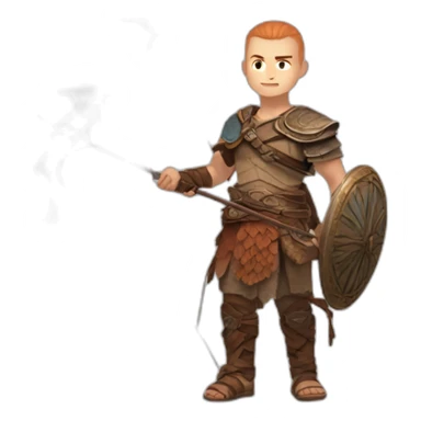 God of war ragnarok atreus with bow sticker