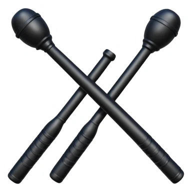 two police batons sticker