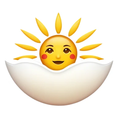 rising sun no face sticker