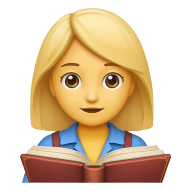 emoji LENDO UM LIVRO ESTUDANDO FEMININO sticker