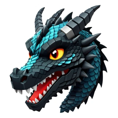 Minecraft black dragon head sticker