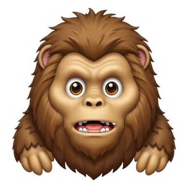 bigfoot, surprised expression sticker