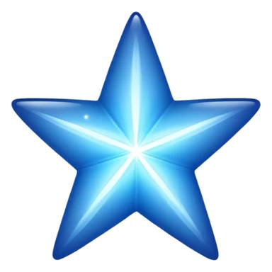 Blue star sticker