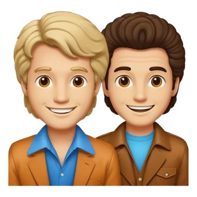 70s 80s men with hair style  sticker