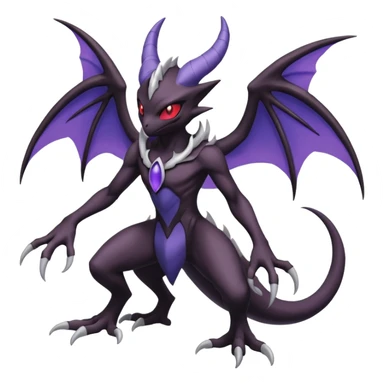 Darkrai-Lunala-Haunter-Fakémon-hybrid-creature (full body)  sticker