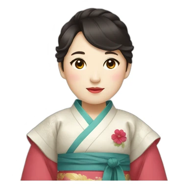 korean traditional dress sticker