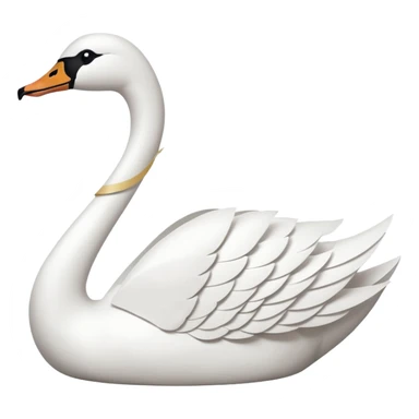 Small paper swan . sticker