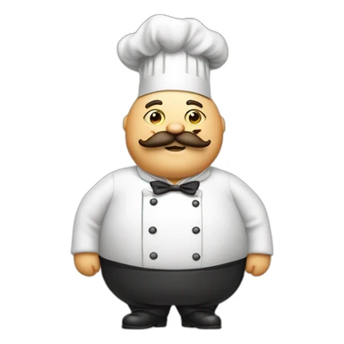 Drunk fat chef Viktor Barinov with mustache sticker