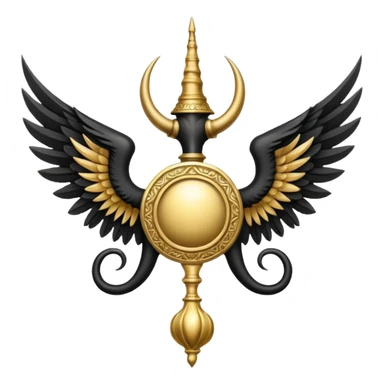Holy Emblem with black wings and horn sticker