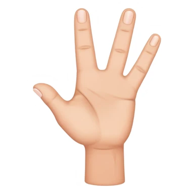 Hand making an L sticker