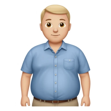 a man with thin arm and leg but the belly is big sticker