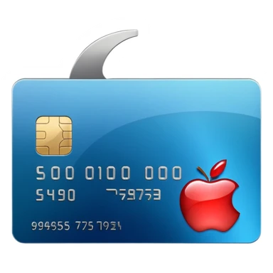 Shiny Apple credit card sticker