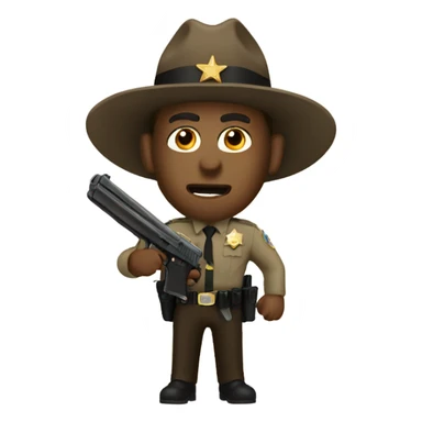 Deputy with gun sticker