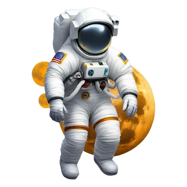 cryptocurrency bitcoin astronaut moon sticker